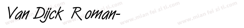 Van Dijck Roman字体转换